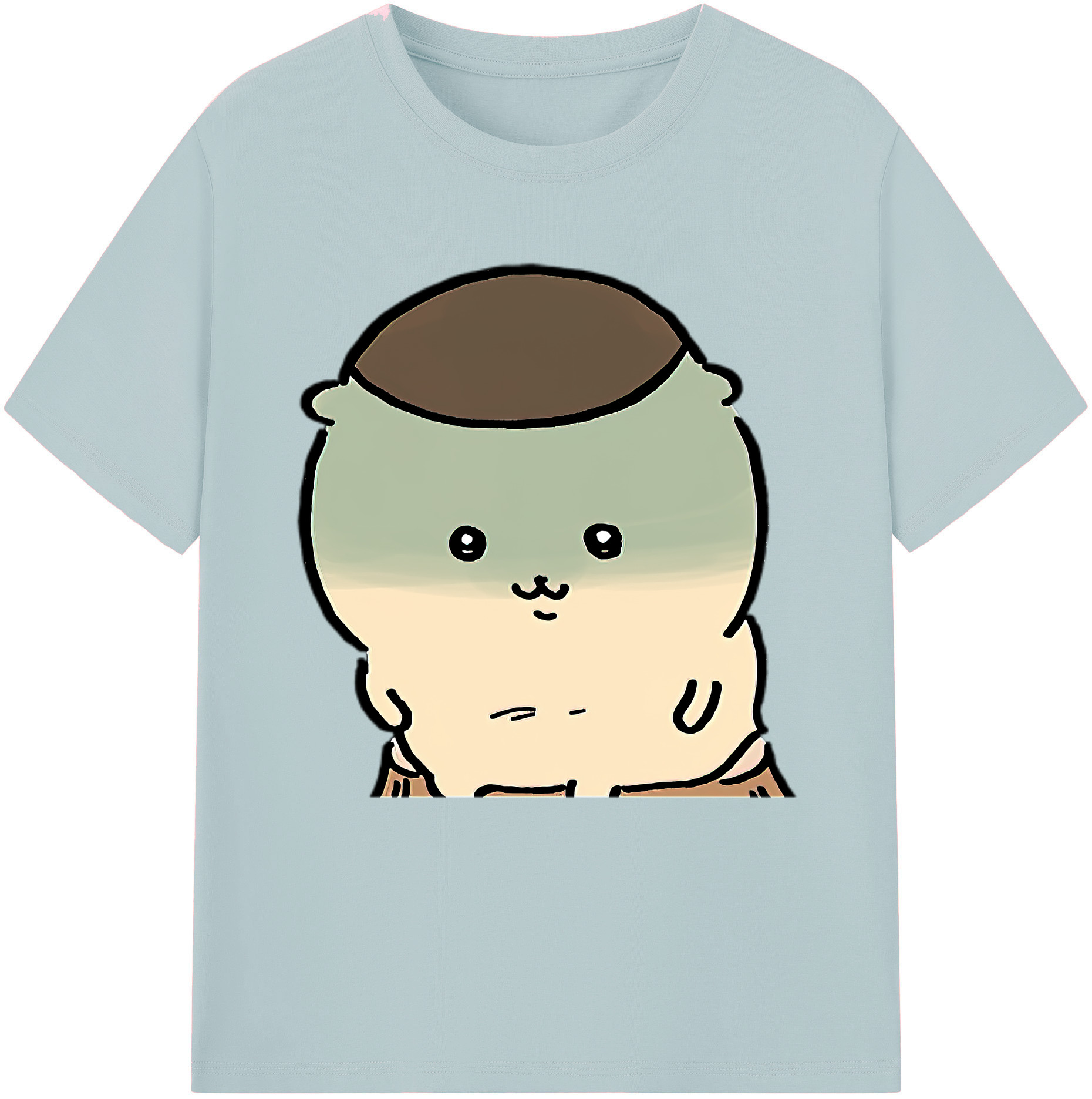 （画像用） ちいかわ くりまんじゅう Chii-kawa kuri manjū 綿100％半袖Tシャツ（フロントプリント）